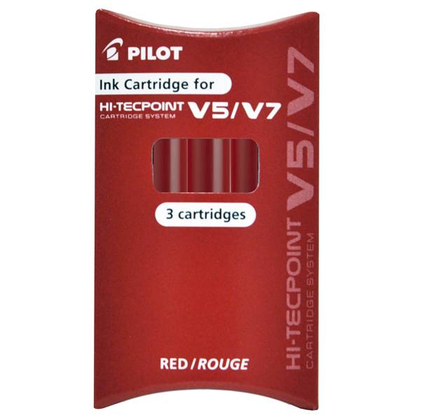 Refill per Penna V5/V7 Refillable Pilot - 0,5 mm - 040337 (Rosso Conf. 3)-0