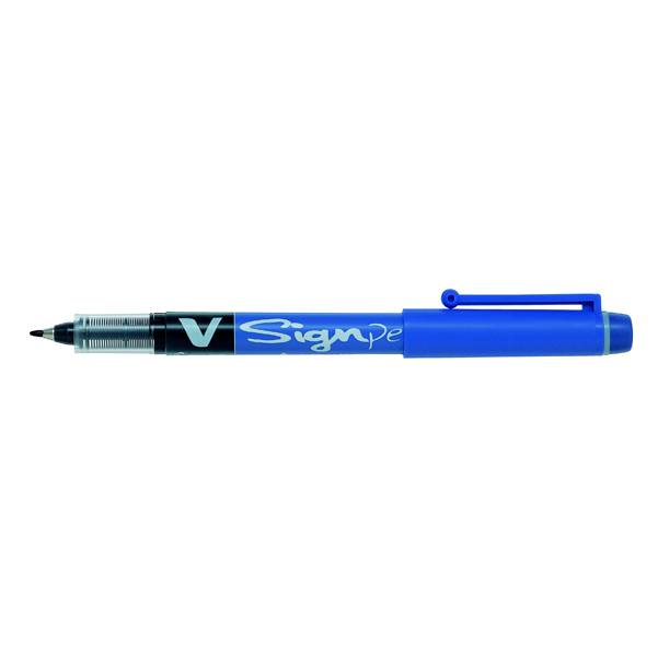 Pennarello Pilot V-Sign Punta Fine - Punta Fine 2 mm - Tratto 0,6 mm - Colore Blu-0