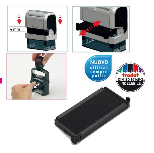 Trodat 6/4915 timbro e inchiostro Nero 1 pz-0
