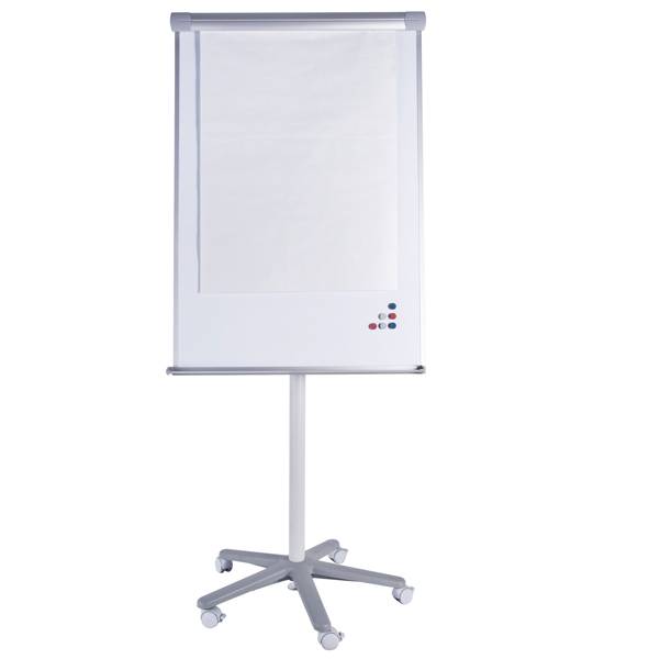 Lavagna portablocco mobile - 70x100 cm - bianco - Starline-0