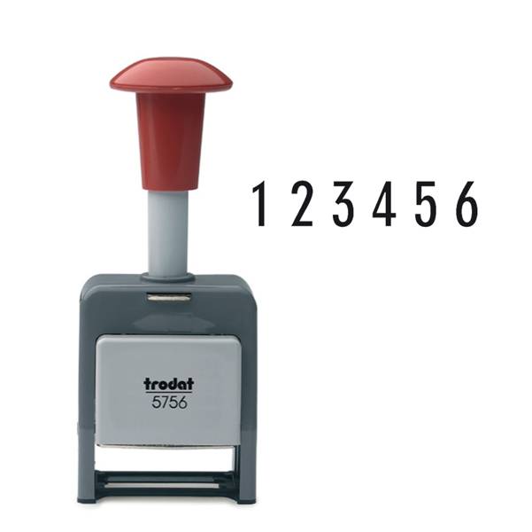 Timbro Numeratore 5756/P - automatico - 6 colonne 5,5 mm - autoinchiostrante - Trodat-0