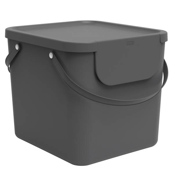 Pattumiera Albula - 40 L - grigio antracite - Rotho-0