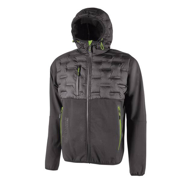 Giacca da Lavoro Ibrida Idrorepellente Spock U-Power - Taglia L - FU213AG-L (Grigio e Verde)-0