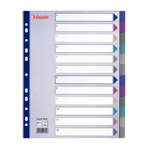 Divisore Esselte Intercalare 12 tasti A4 Maxi 20649