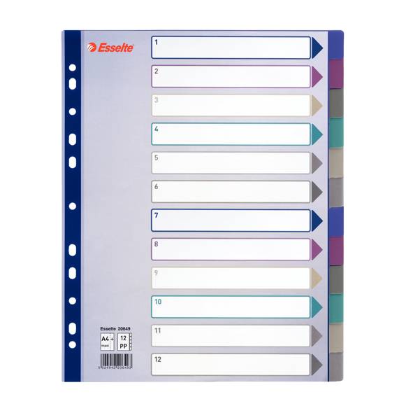 Divisore Esselte Intercalare 12 tasti A4 Maxi 20649-0