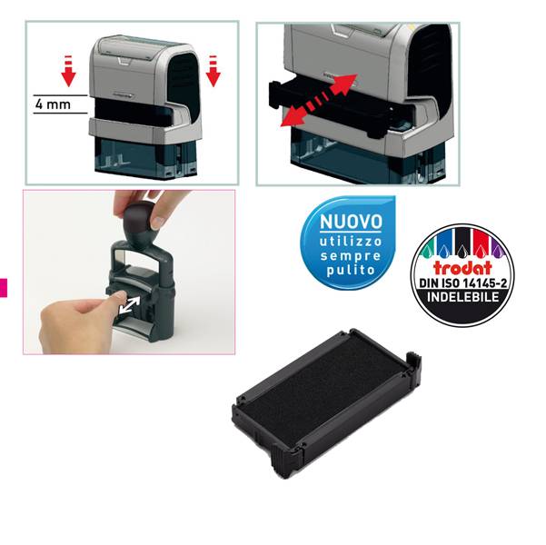 Trodat 6/4910 timbro e inchiostro Nero 1 pz-0