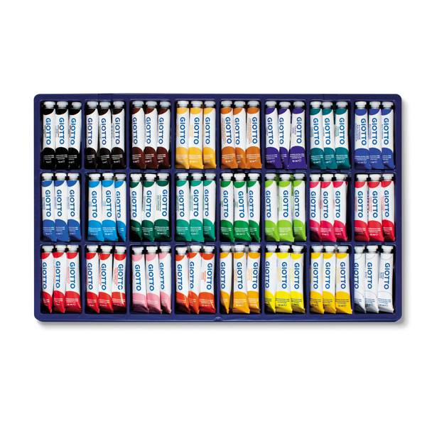 Vetrine assortimento - 12ml - colori assortiti - Giotto - 144 tubetti assortiti-0