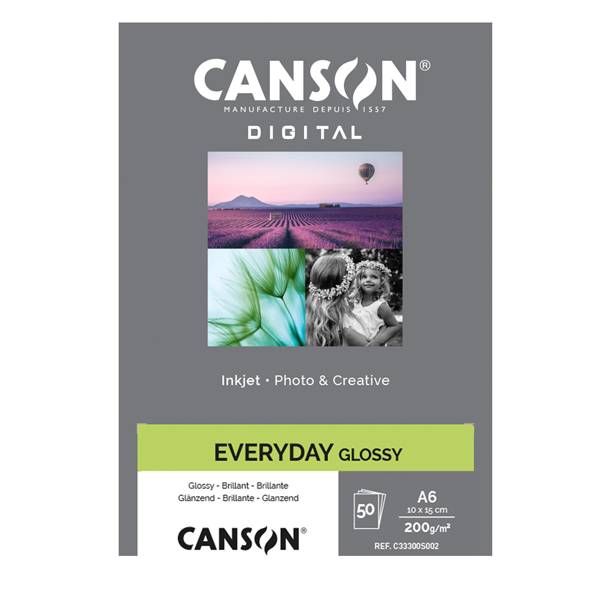 Carta InkJet EVERYDAY 10x15cm 50fg 200gr Glossy Canson-0