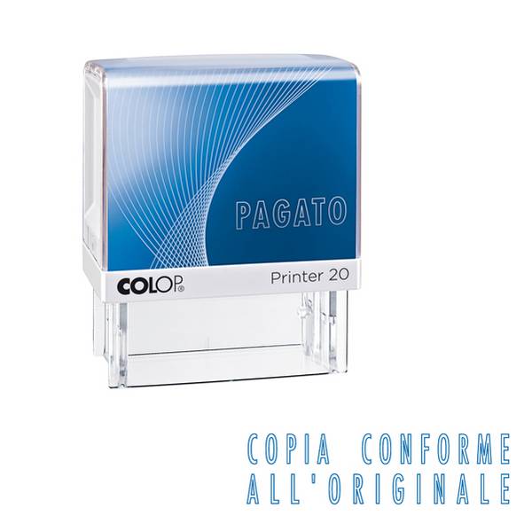 Timbro Autoinchiostrante con Testo G7 Printer 20/L Colop - 14x38 mm - PRINTER.20/L0139 (Copia Conforme)