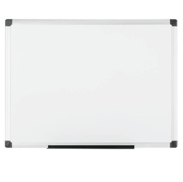 Lavagna magnetica - 100 x 200 cm - superficie in acciao laccato - cornice in alluminio - bianco - Starline-0