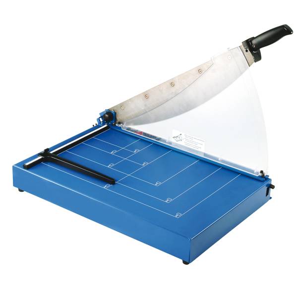 Taglierina a leva 3042 - A3 - 545x382 mm - 460 mm (A3) - capacitA' taglio 40 fg - con blocca lama - blu - Titanium-0