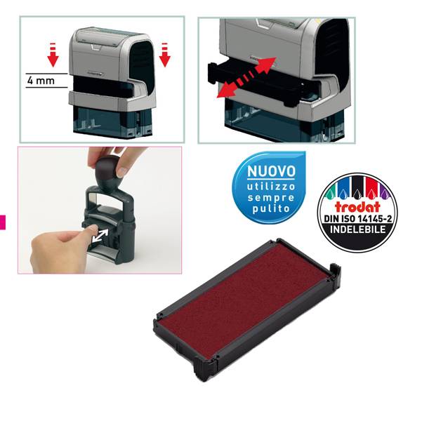 Trodat 6/4915 timbro e inchiostro Rosso 1 pz-0
