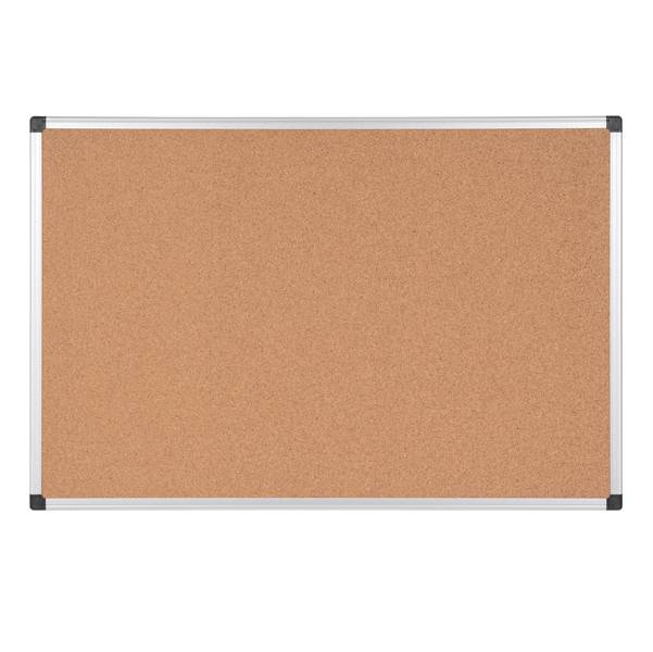 Lavagna - 90 x120 cm - superficie in sughero - cornice in alluminio - Starline-0
