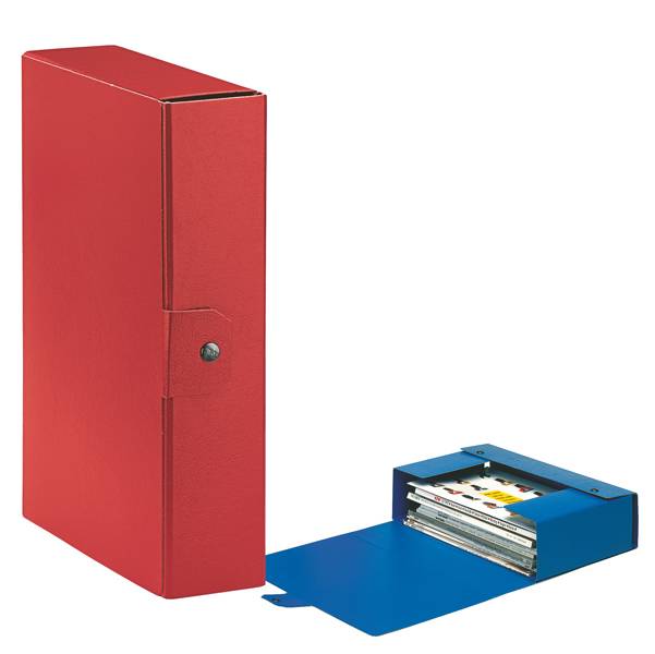 Scatola progetto Eurobox - dorso 8 cm - 25x35 cm - rosso - Esselte-0