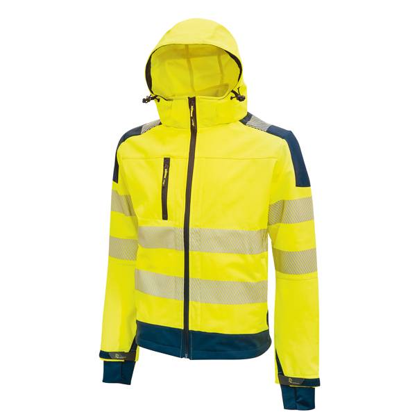 Giacca altavisibilita soft shell 4 stagioni miky giallo fluo tg.m-0