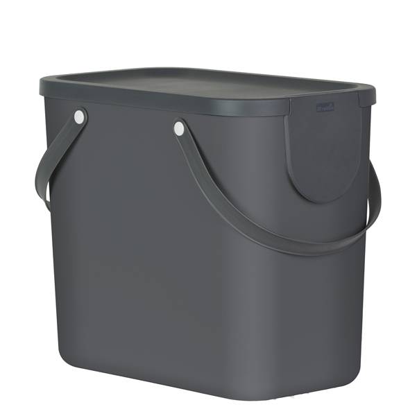Pattumiera Albula - 25 L - grigio antracite - Rotho-0