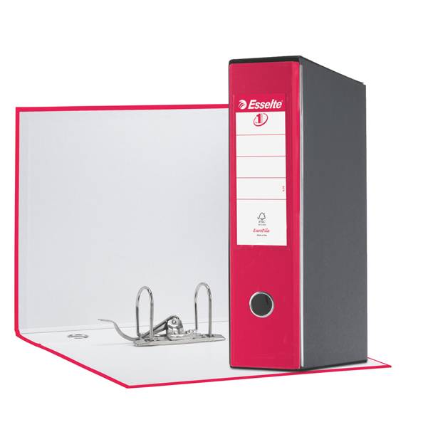 Registratore Eurofile G55 Esselte - Protocollo - Dorso 8 - 23x33 cm - 390755900 (Fucsia)-0