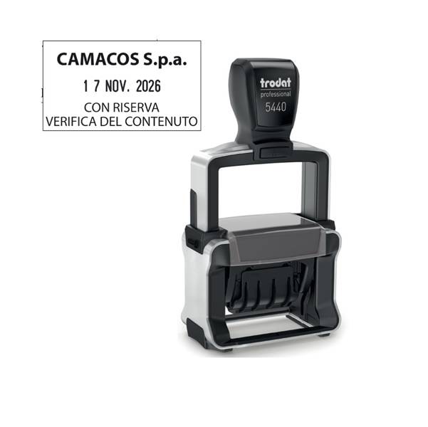 Timbro Datario Autoinchiostrante Printy 5460 Trodat - 56x33 mm - 120362 (Personalizzabile)-0