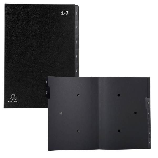 Classificatore numerico 1/7 Ordonator - 25x33 cm - nero - Exacompta-0
