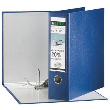 Registratore Leitz 180 protocollo dorso 8 blu
