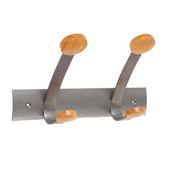 Appendiabiti da Parete Duo Alba - 2 Posti - 28x15x27 cm - PMV2 (Grigio)