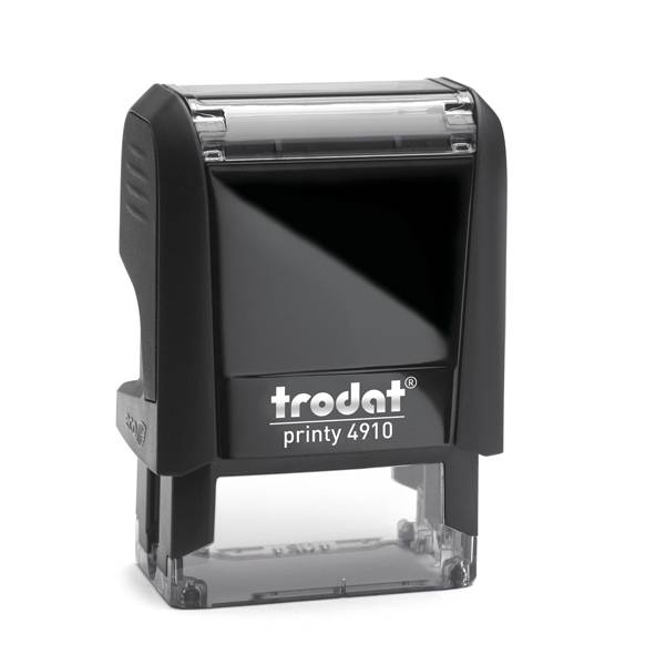 Timbro Autoinchiostrante Original Printy 4910 Trodat - 26x10 mm - 3 Righe - 53085 (Nero e Grigio)-0