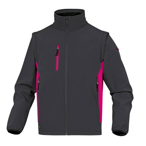 Giacca da Lavoro Softshell MySen 2 Delta Plus - Taglia L - MYSE2GFGT (Grigio e Fucsia)-0