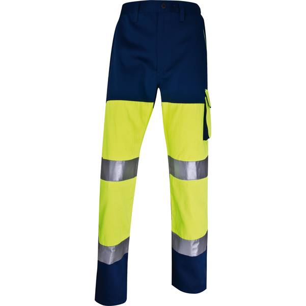 Pantalone alta visibilitA' PHPA2 - sargia/poliestere/cotone - taglia XL - giallo fluo - Deltaplus-0