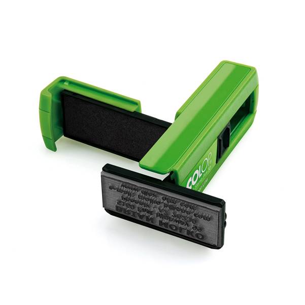 Timbro Tascabile Autoinchiostrante Pocket Stamp Plus 30 Colop - 18x47 mm - PSP30VE (Verde)-0