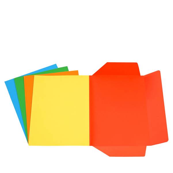 Cartellina 3 lembi - 200 gr - 25 x 34,5 cm - cartoncino bristol - 5 colori assortiti - Starline - conf. 25 pezzi-0
