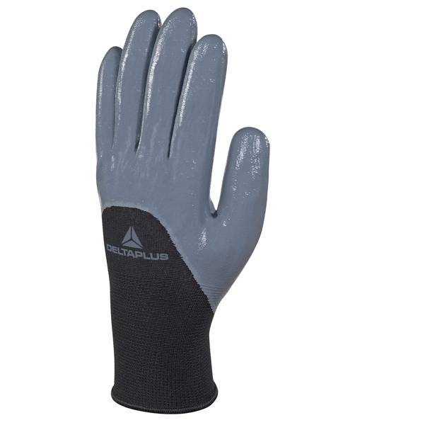Guanti in Maglia di Poliestere VE715GR Delta Plus - Taglia 10 - VE715GR10 (Grigio e Nero)-0