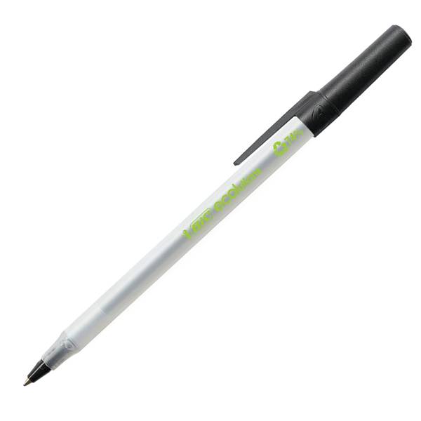 Penna a Sfera Ecolution Round Stic Bic - 1 mm - 893239 (Nero Conf. 60)-0