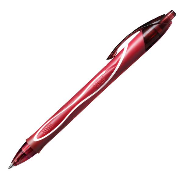 BIC Gel-ocity Quick Dry Rosso Penna a sfera retrattile a clip Medio 12 pz-0