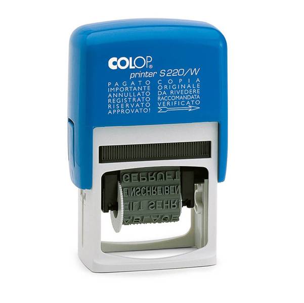 Timbro Polinomio Autoinchiostrante S220/W Colop - 4 mm - 12 Diciture-0