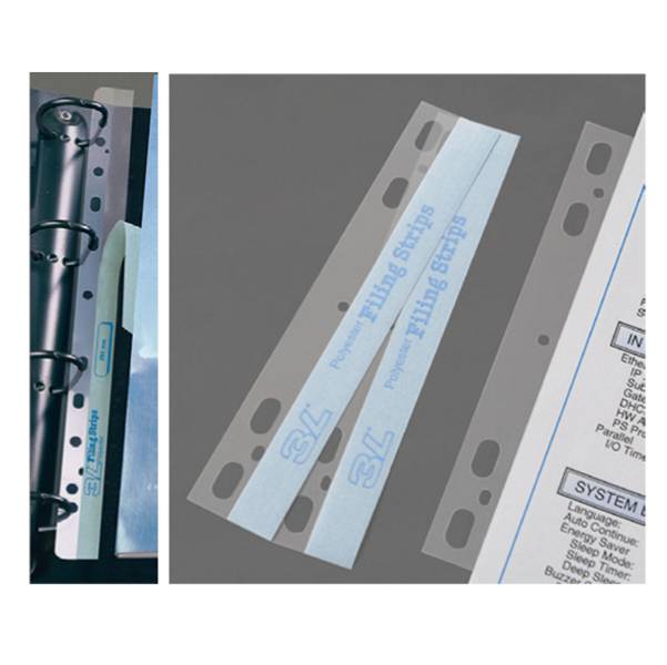 Bandelle Adesive Filing Strips 3L - 29,5 cm - S880425 (Bianco Conf. 25)-0