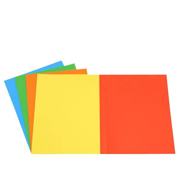 Cartellina semplice - 200 gr - 25 x 34 cm - cartoncino bristol - 5 colori assortiti - Starline - conf. 50 pezzi-0