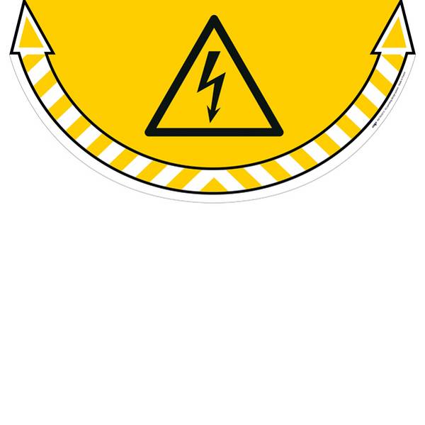 Adesivo di Segnalazione CEP - 7010/10 (Rischio Elettrico Giallo)