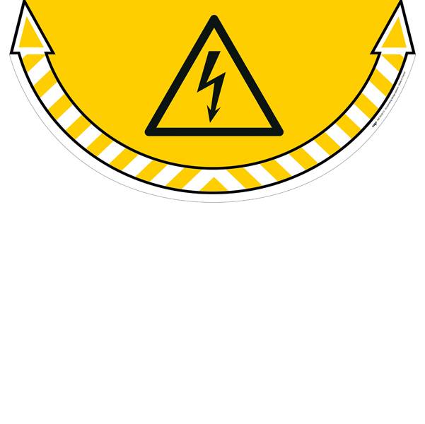 Adesivo di Segnalazione CEP - 7010/10 (Rischio Elettrico Giallo)-0