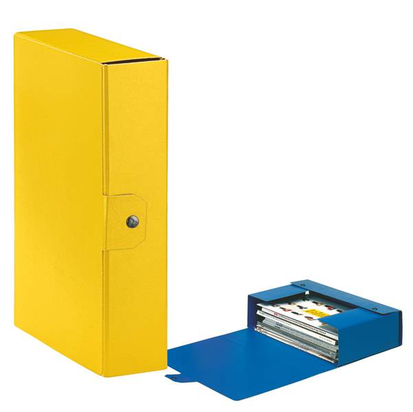 Scatola progetto Eurobox - dorso 8 cm - 25x35 cm - giallo - Esselte-0