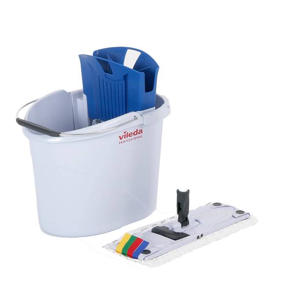 Kit UltraSpeed Mini - secchio da 10 L con strizzatore + mop + telaio 34 cm - mix di prodotti in omaggio inclusi - Vileda-0