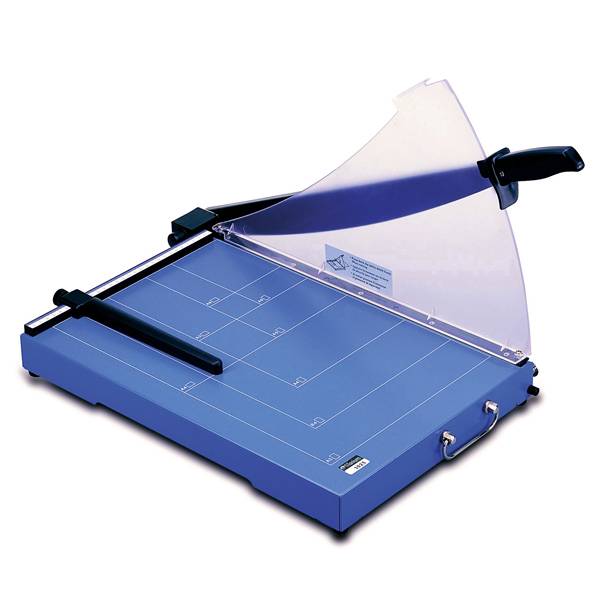 Taglierina a leva 3025 - A3 - 360x535x445 mm - 448 mm - capacitA' taglio 20 fg - con blocca lama - blu - Titanium-0