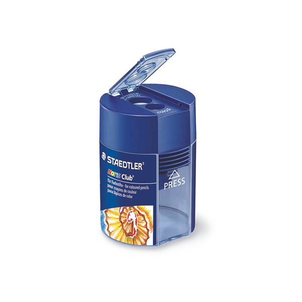 Temperamatite Noris Club Staedtler - 2 Fori - 512002 (Blu e Argento)-0
