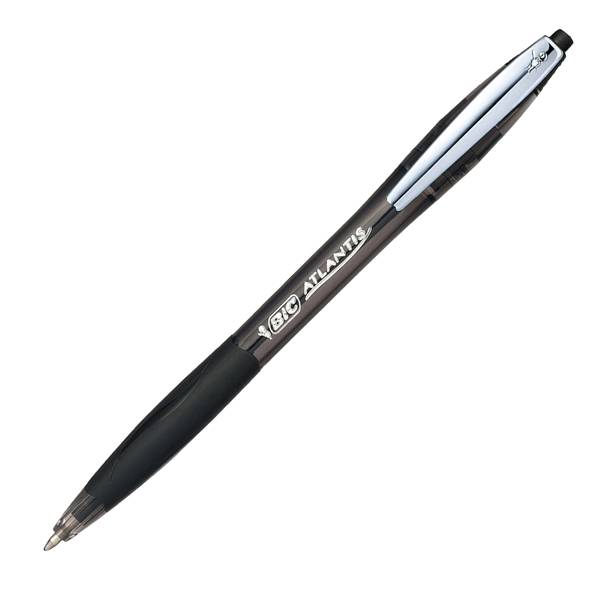 BIC Atlantis Soft Nero Penna a sfera retrattile a clip Medio 12 pz (Bic Atlantis Premium Retractable Ballpoint Pen 0.32m-0