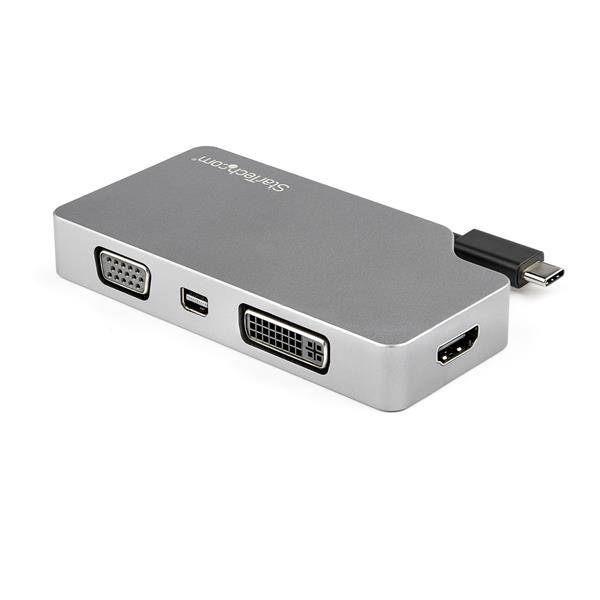 StarTech.com Adattatore Multiporta Video USB-C 4 in 1 in Alluminio - 4K 60Hz - Grigio Siderale (CDPVDHDMDP2G)-1