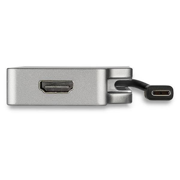 StarTech.com Adattatore Multiporta Video USB-C 4 in 1 in Alluminio - 4K 60Hz - Grigio Siderale (CDPVDHDMDP2G)-2