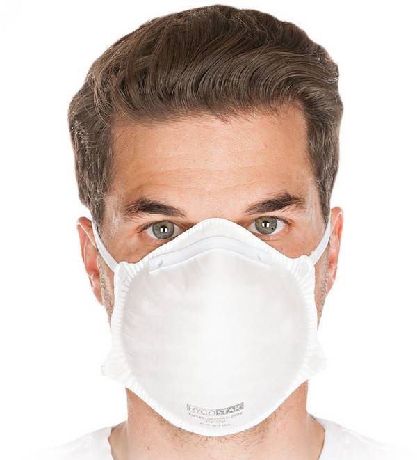 Maschera di protezione Hygostar FFP2, senza valvola, bianca, PU: 20 pezzi