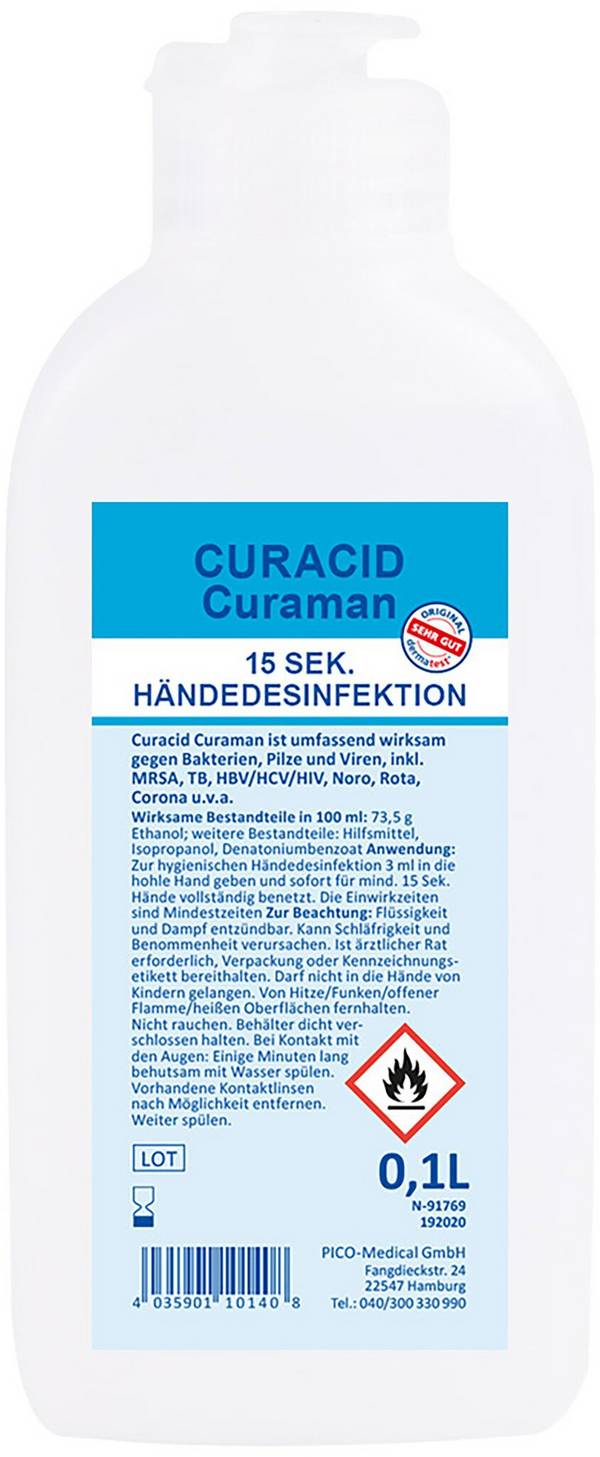 HygoClean disinfezione delle mani a base di alcol, biocida da 0,5 litri, completamente virucida