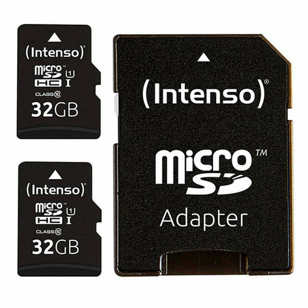 Intenso Doppelpack microSDHC 32GB UHS-I Premium inkl. SD-Adapter - High Capacity SD (MicroSDHC), 32 GB, MicroSDHC, Klass-0