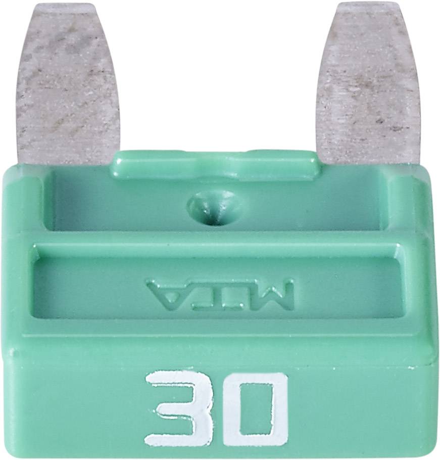 Fusibile verde per auto con marcatura '30' per 30 ampere.