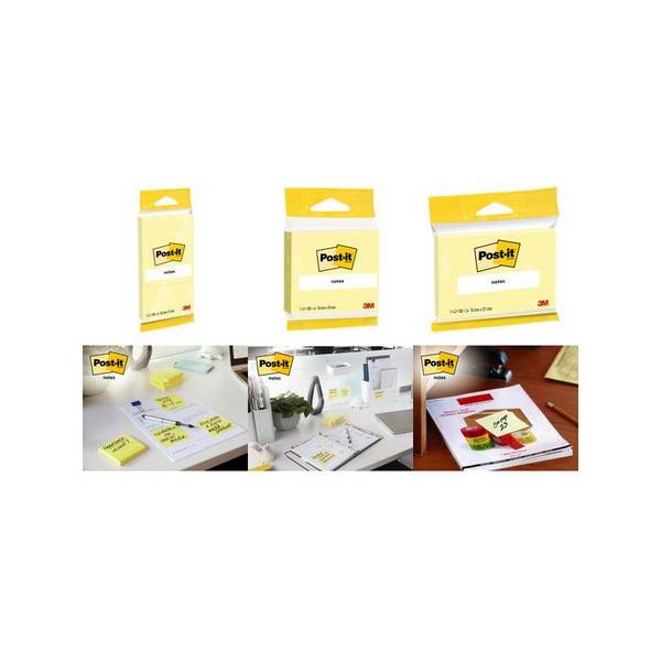 POST-IT GIALLO QUADRATO 100FG. POST-IT  QUADRATO GIALLO  100 FG.APPENDIBILE  76 X76 MM